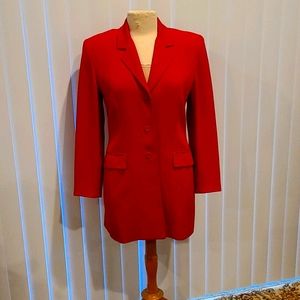 Alex Garfield long red jacket -like new